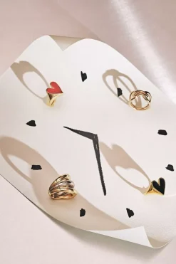 Bague Faustine Dore Coeur Noir