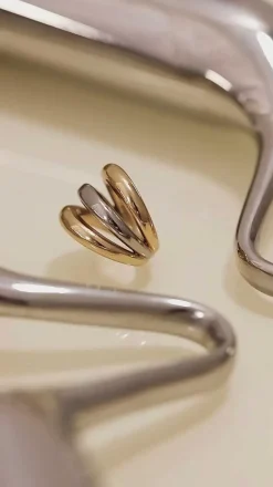 Bague Irene Bicolore Dore Et Argente