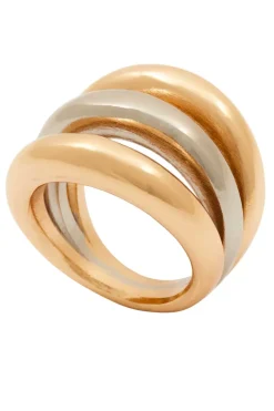 Bague Irene Bicolore Dore Et Argente