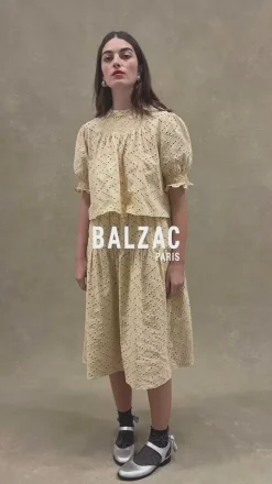 Blouse Amicie Broderie Anglaise Beige