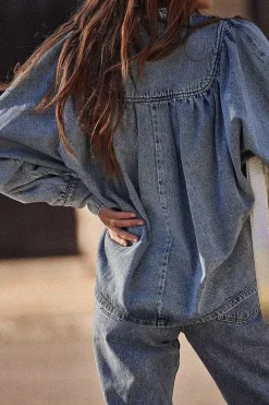 Blouse Apolline Bleu Glacier
