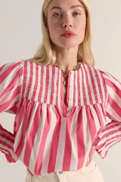 Blouse Ophelie Rayures Rose