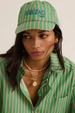 Casquette Espoir Rayures Vert Et Orange