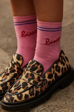Chaussettes Love Bisou Rose Et Bleu