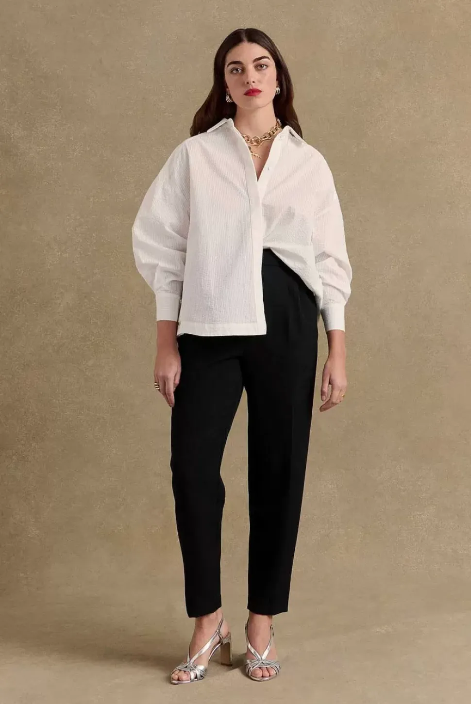 Chemise Arthus Seersucker Blanc
