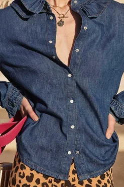 Chemise Belkis Bleu Midi