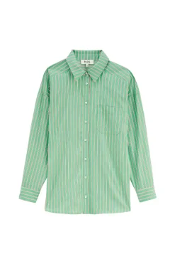 Chemise Hector Rayures Vert Et Orange