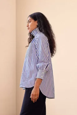 Chemise Leonor Rayures Blanc Et Bleu