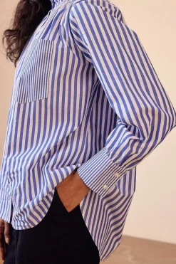 Chemise Leonor Rayures Blanc Et Bleu