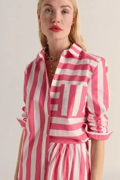 Chemise Ulysse Rayures Rose