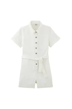Combinaison Floralie Jean Blanc Perle