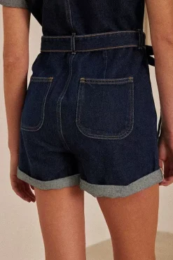 Combinaison Floralie Jean Bleu Minuit