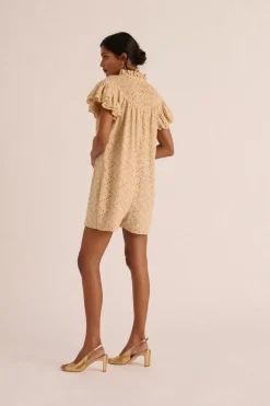 Combishort Jade Broderie Anglaise Beige