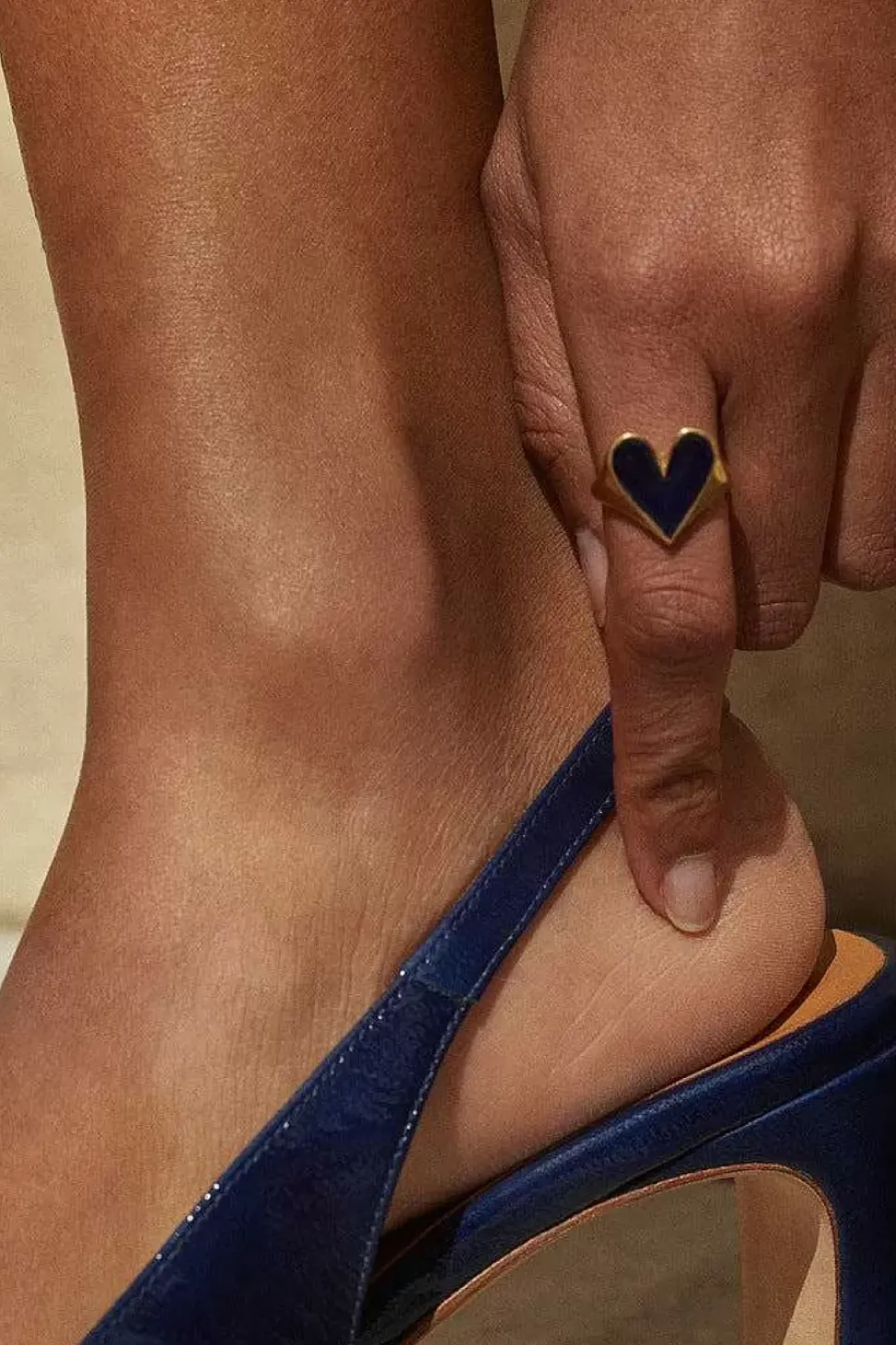 Escarpins Ode Vernis Froisse Bleu Nuit