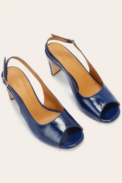 Escarpins Ode Vernis Froisse Bleu Nuit
