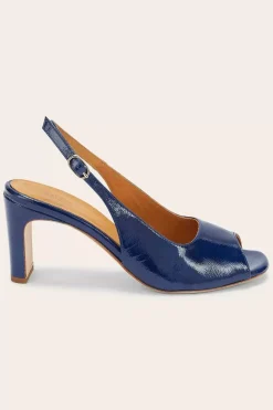 Escarpins Ode Vernis Froisse Bleu Nuit