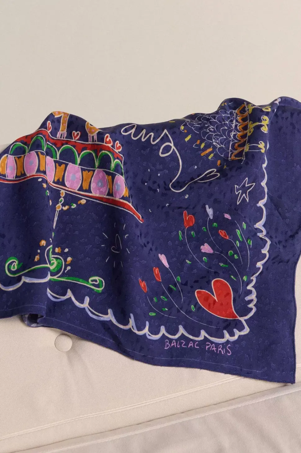 Foulard Paros Cerise Sur Le Gateau