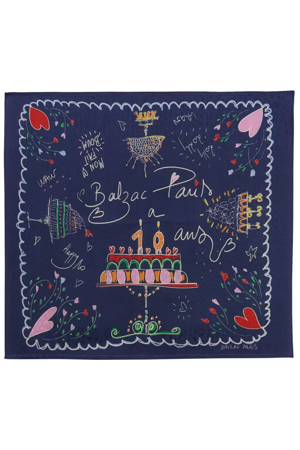 Foulard Paros Cerise Sur Le Gateau