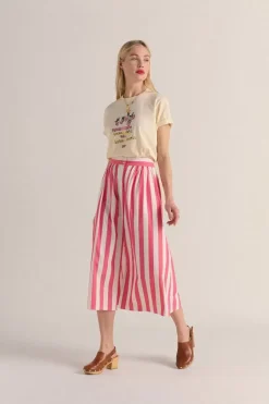 Jupe Sally Rayures Rose