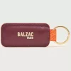 Porte-Cles Nestor Orange Et Bordeaux
