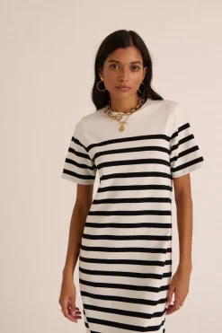 Robe Claodia A Rayures Noires