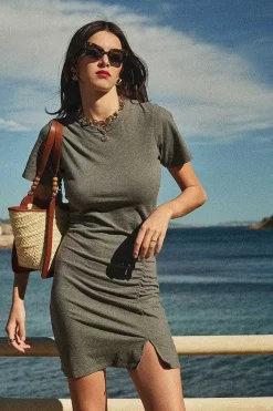Robe Floreal Gris Anthracite
