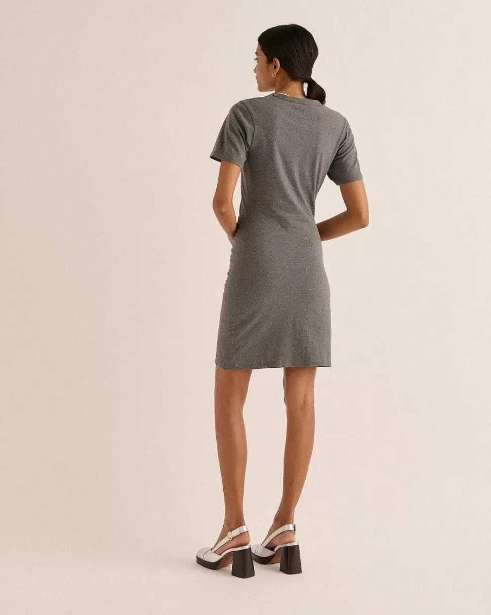 Robe Floreal Gris Anthracite