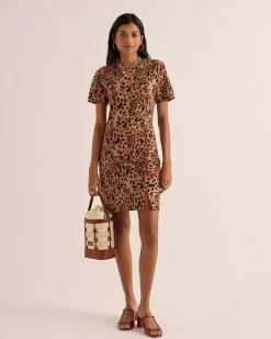 Robe Floreal Guepard Cappuccino
