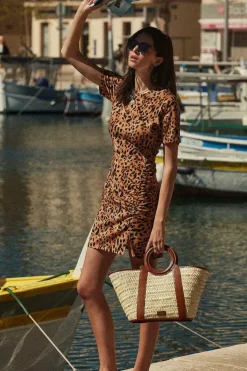 Robe Floreal Guepard Cappuccino