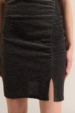 Robe Floreal Noir Irise Dore