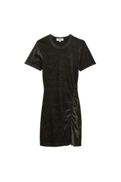 Robe Floreal Noir Irise Dore
