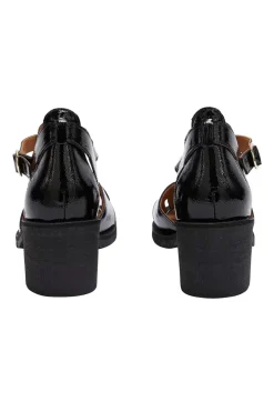 Sandales Corsaire Vernis Froisse Noir