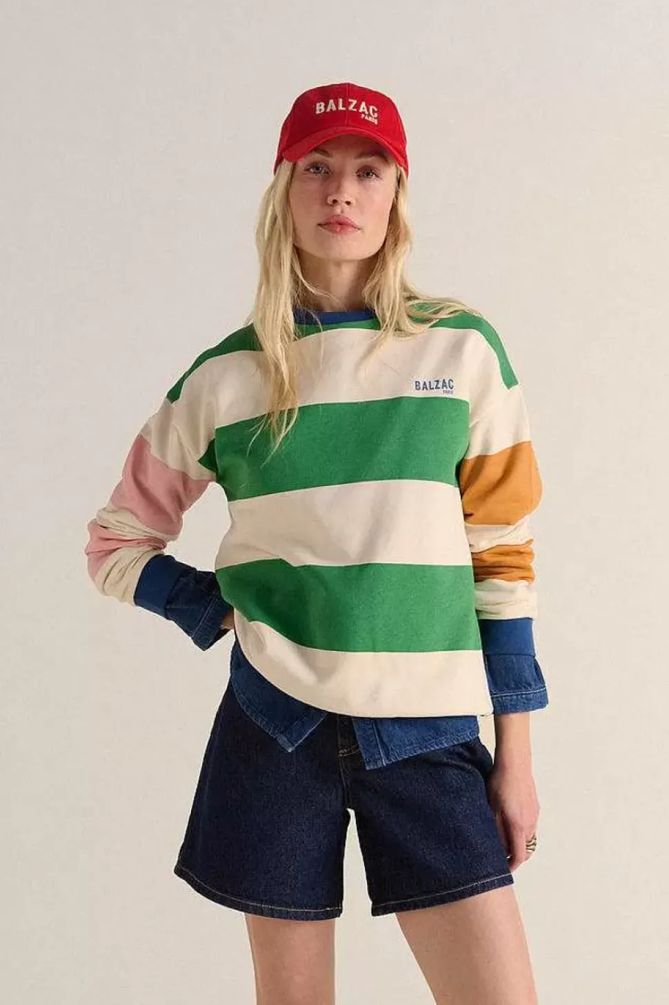 Sweat Harlow Multicolore Raye