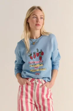 Sweat-Shirt Harlow Cocktail Party Bleu Ciel